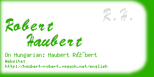 robert haubert business card